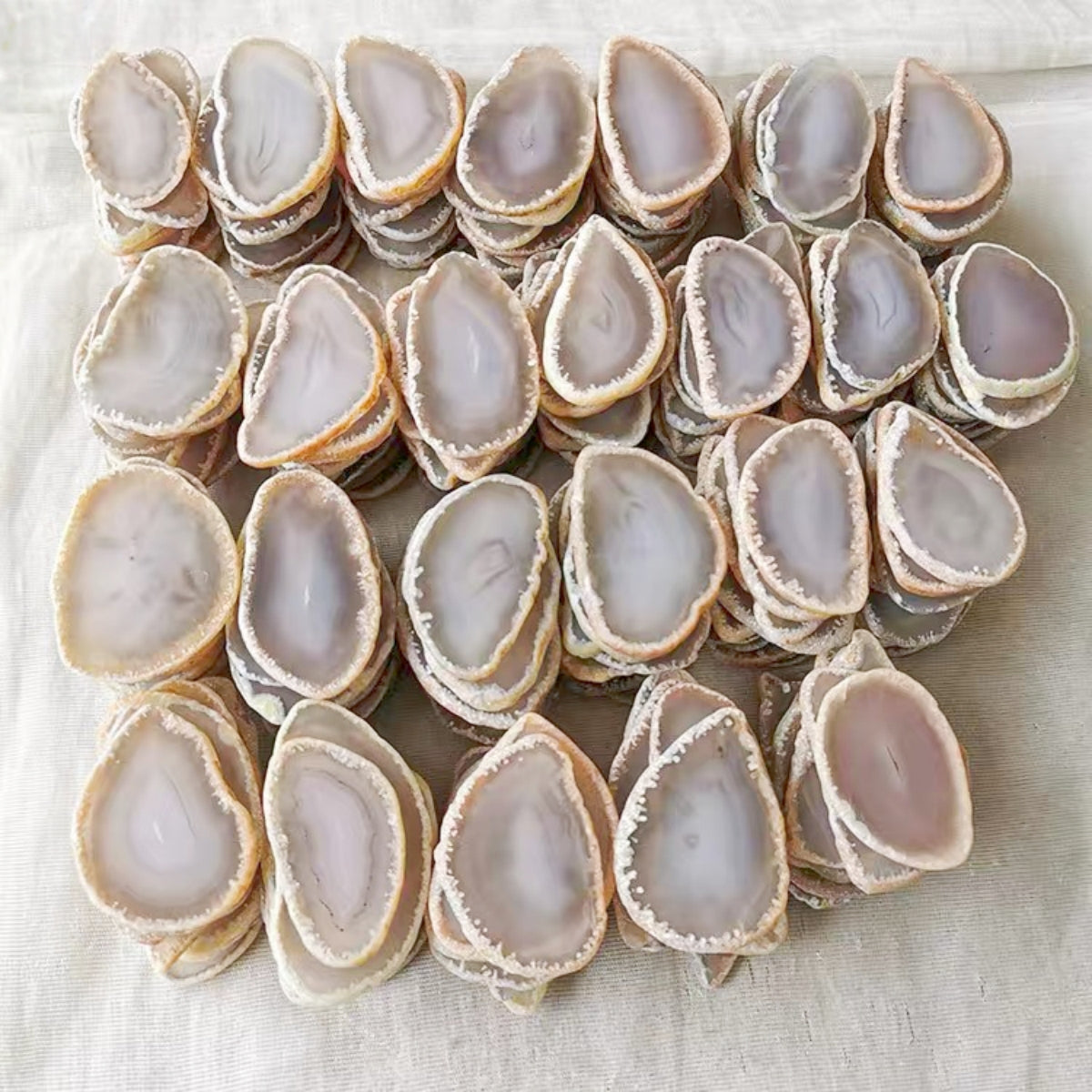 2.5"-3.5" Blank Grey White Agate Slices for DIY Calligraphy & Crafts Wedding Place Cards