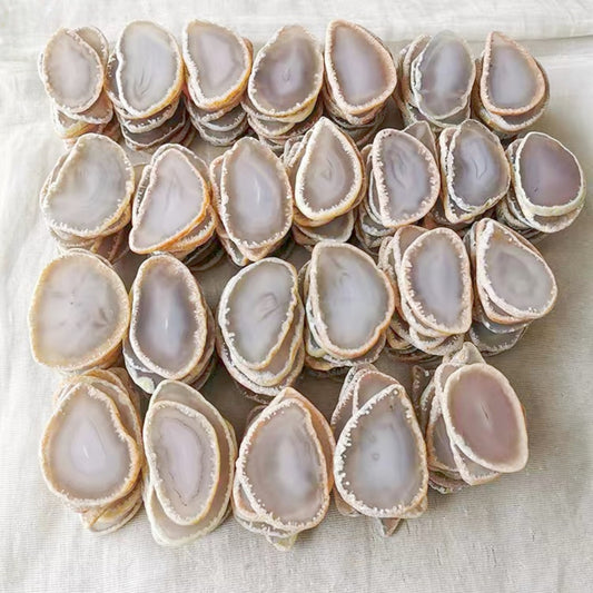 2.5"-3.5" Blank Grey White Agate Slices for DIY Calligraphy & Crafts Wedding Place Cards