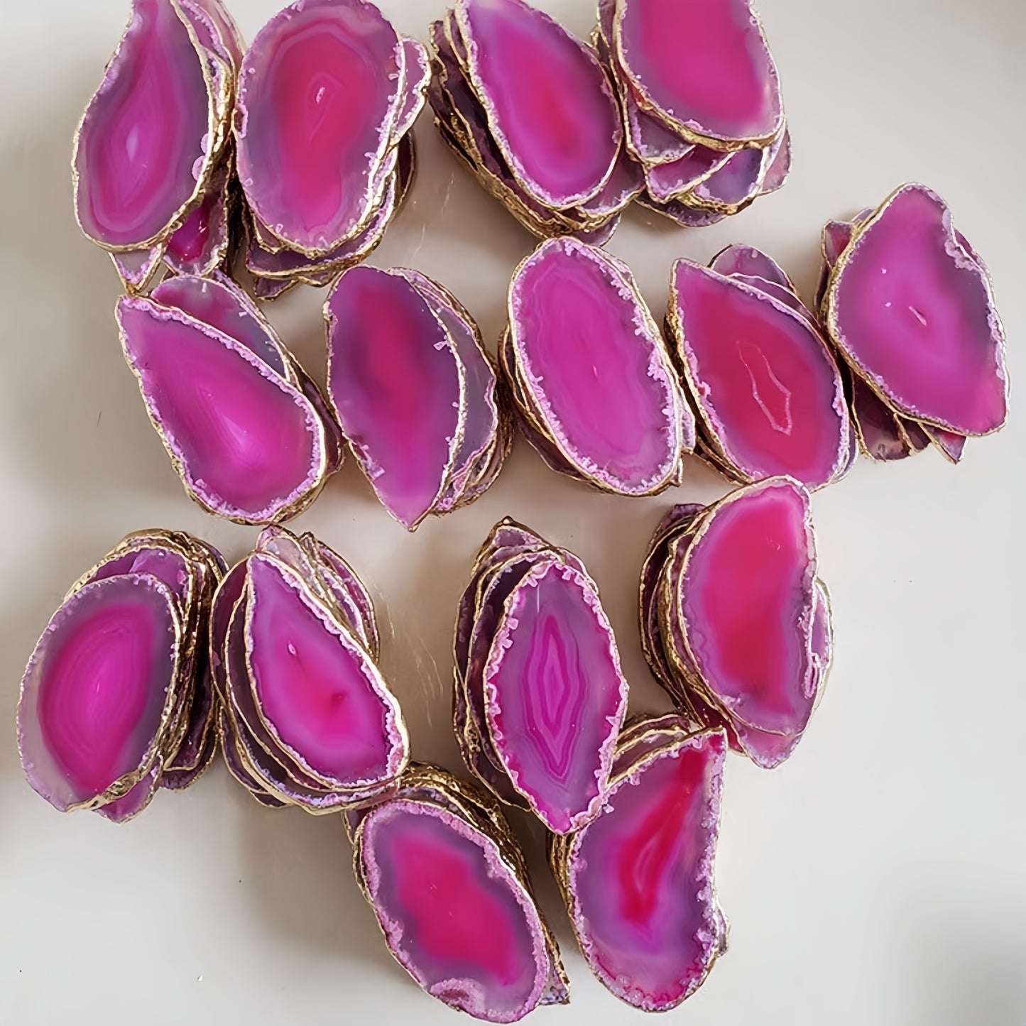 2.5"-3.5" Rose Agate Slices for DIY Calligraphy & Crafts Wedding Place Cards