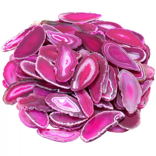 2.5"-3.5" Rose Agate Slices for DIY Calligraphy & Crafts Wedding Place Cards