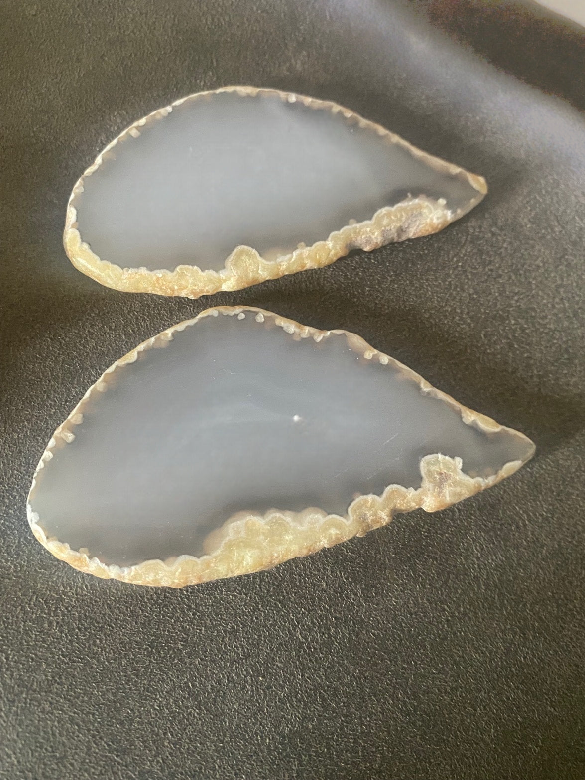 2.5"-3.5" Blank Grey White Agate Slices for DIY Calligraphy & Crafts Wedding Place Cards